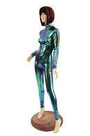 Scarab Zipper Front Turtleneck Catsuit - Coquetry Clothing