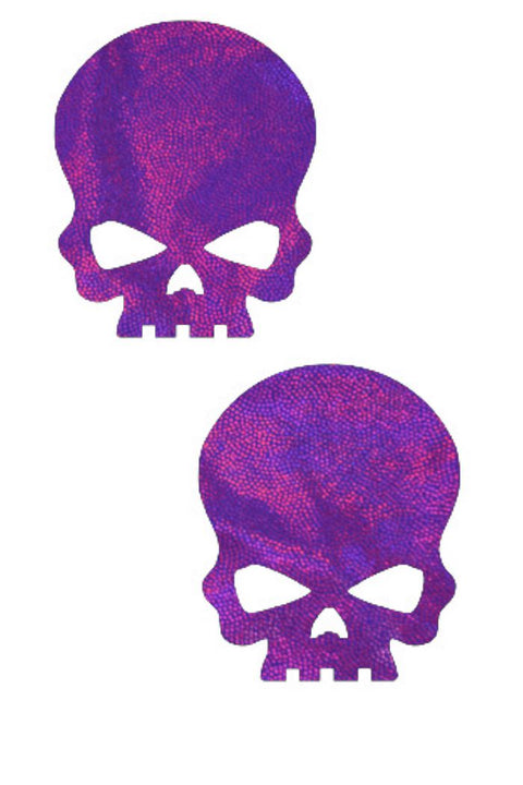 Purple Skulls Pasties - Coquetry Clothing