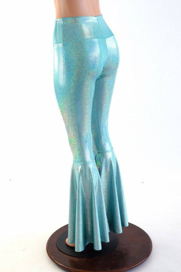 Seafoam High Waist Bell Bottom Flares - Coquetry Clothing
