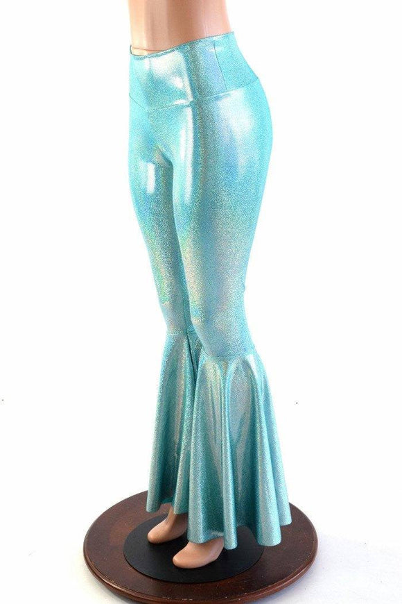 Seafoam High Waist Bell Bottom Flares - Coquetry Clothing