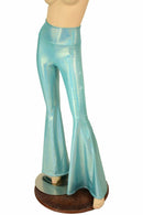 Seafoam Holo High Waist Solar Flares - Coquetry Clothing