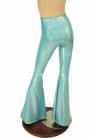 Seafoam Holo High Waist Solar Flares - Coquetry Clothing