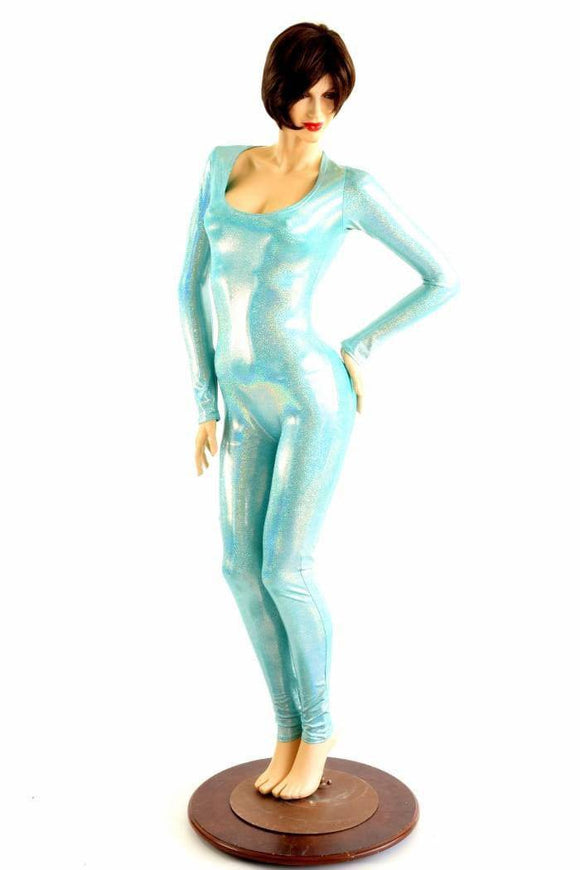 Seafoam Holographic Catsuit - Coquetry Clothing