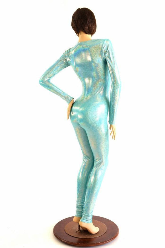 Seafoam Holographic Catsuit - Coquetry Clothing