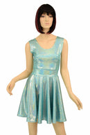 Seafoam Holographic Skater Dress - Coquetry Clothing