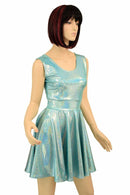 Seafoam Holographic Skater Dress - Coquetry Clothing