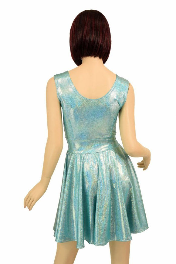 Seafoam Holographic Skater Dress - Coquetry Clothing