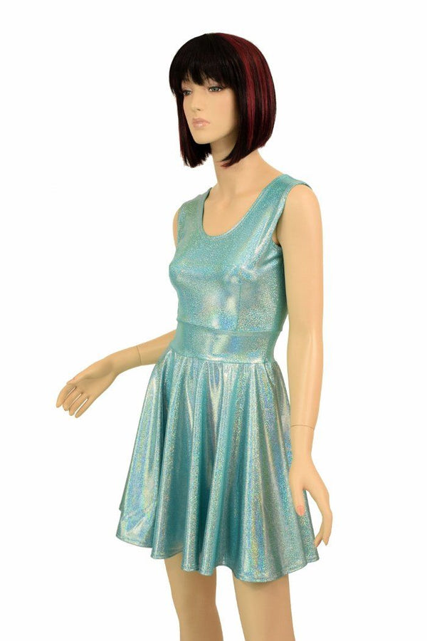 Seafoam Holographic Skater Dress - 8