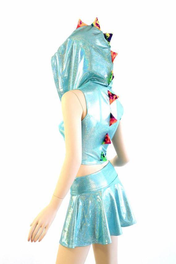 Seafoam Holographic Spandex Fabric - 10