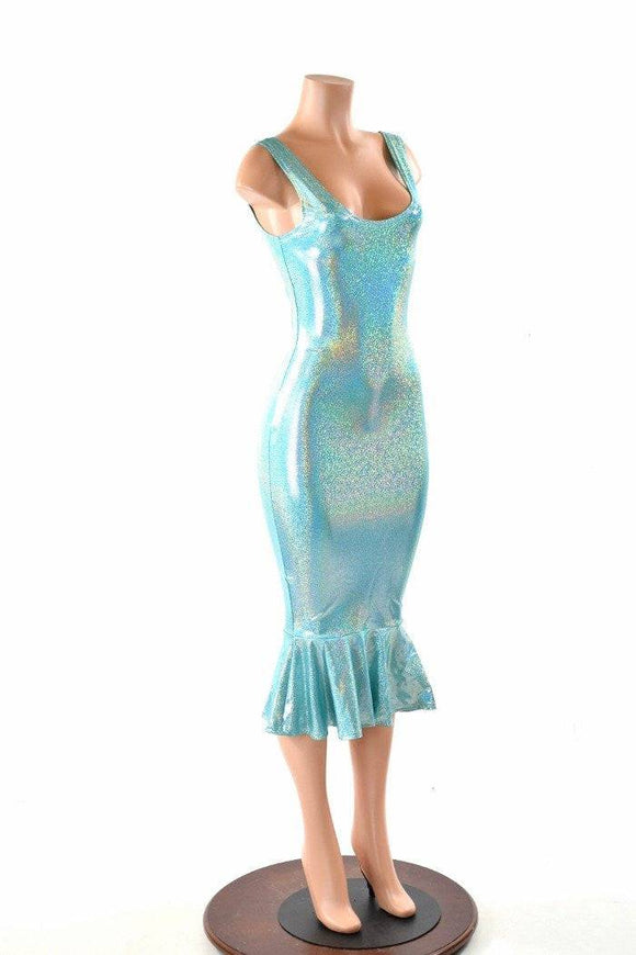 Seafoam Holographic Wiggle Dress - Coquetry Clothing