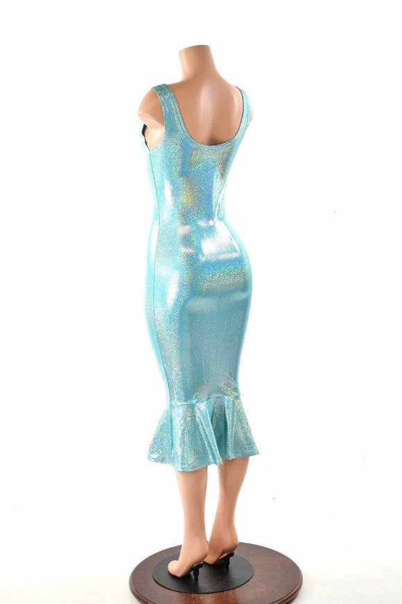 Seafoam Holographic Wiggle Dress - Coquetry Clothing
