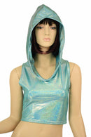 Seafoam Racerback Crop Hoodie - Coquetry Clothing