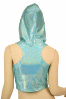 Seafoam Racerback Crop Hoodie - Coquetry Clothing