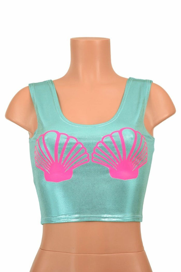 Seafoam Seashell Crop Top - 2