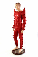 "Sebastian" Spiked Mega Sharp Shoulder Catsuit - Coquetry Clothing