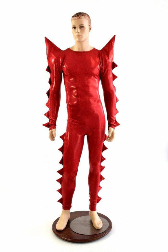"Sebastian" Spiked Mega Sharp Shoulder Catsuit - Coquetry Clothing