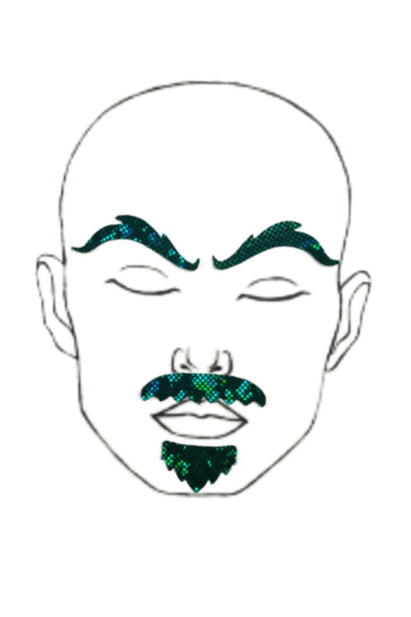 Green "Rugged" Facial Fashion Kit - 1