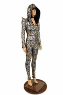 Sharp Shoulder Hooded Catsuit - 3