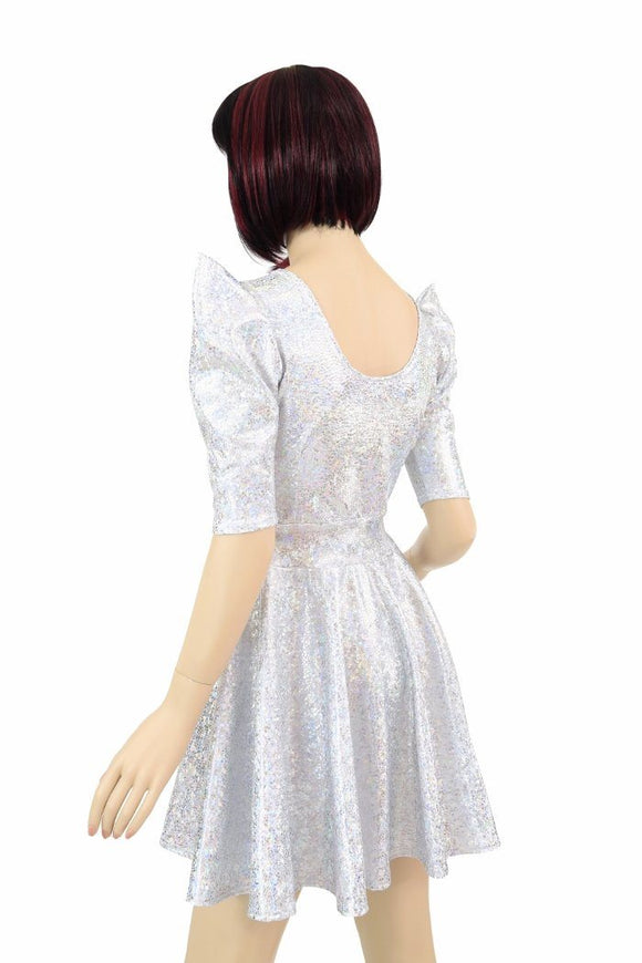 Sharp Shoulder Skater Dress - Coquetry Clothing
