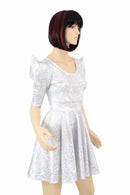 Sharp Shoulder Skater Dress - Coquetry Clothing