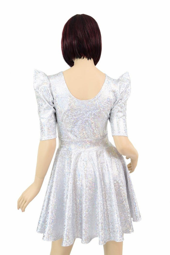 Sharp Shoulder Skater Dress - Coquetry Clothing