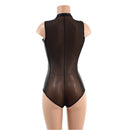 Sheer Black Mesh and Metallic Plunging V Romper - Coquetry Clothing