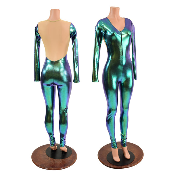 Sheer Mesh Back Catsuit - Coquetry Clothing