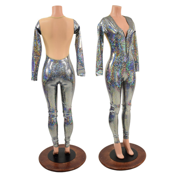 Sheer Mesh Back Catsuit - 1