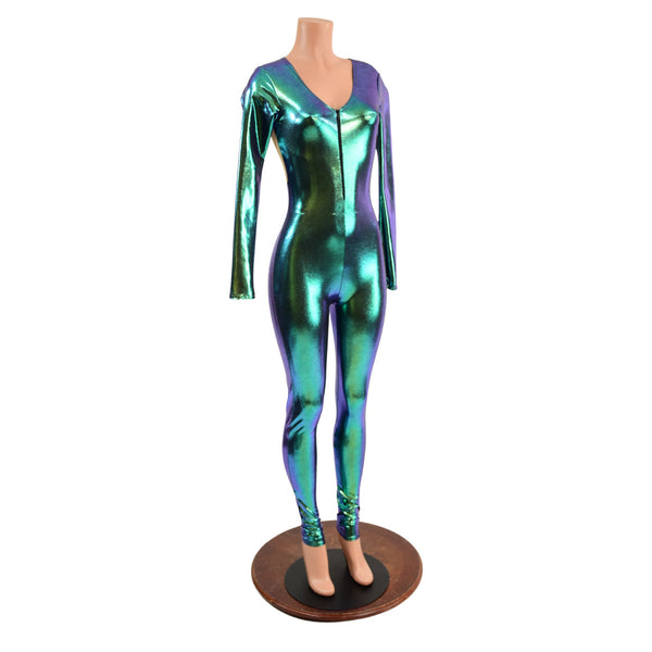 Sheer Mesh Back Catsuit - 5