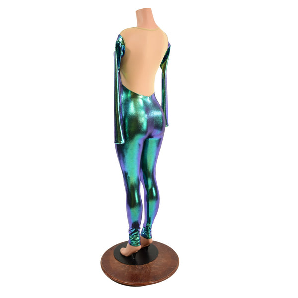 Sheer Mesh Back Catsuit - 6