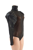 Sheer Mesh Body Romper with Victoria Sleeves - Coquetry Clothing