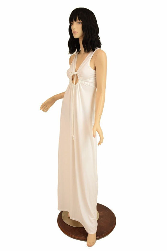 Sheer White Grecian Gown - Coquetry Clothing
