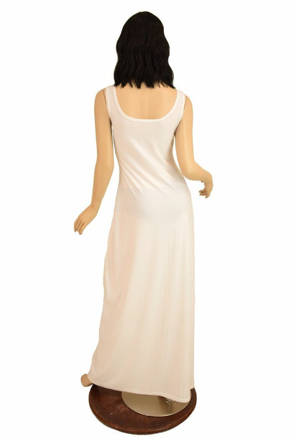 Sheer White Grecian Gown - Coquetry Clothing