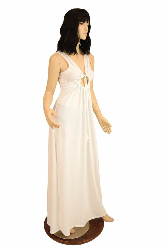 Sheer White Grecian Gown - Coquetry Clothing