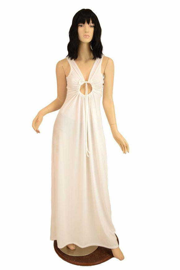Sheer White Grecian Gown - Coquetry Clothing