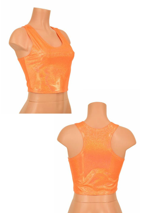 Orange Racerback Crop Top - Coquetry Clothing