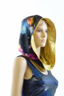 Short Festival Hood in Galaxy & Gold - Coquetry Clothing