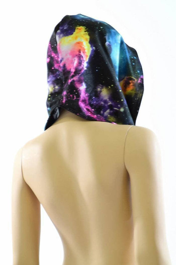 Short Festival Hood in Galaxy & Gold - Coquetry Clothing