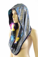 Short Festival Hood in Galaxy & Gold - Coquetry Clothing