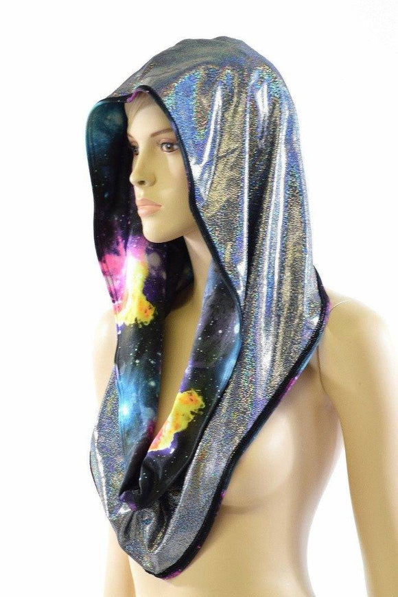 Short Festival Hood in Galaxy & Gold - Coquetry Clothing