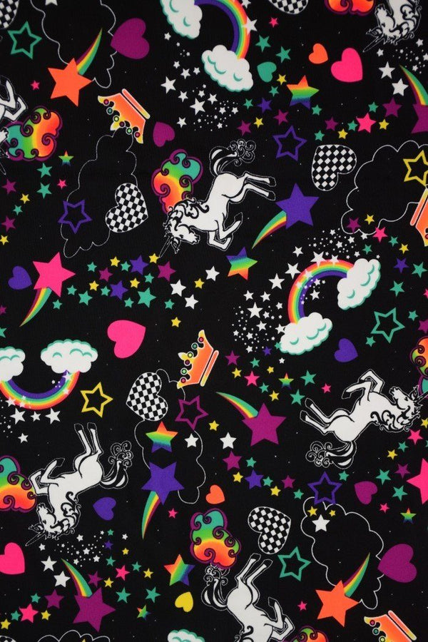 Short Fingerless Gloves in Unicorns & Rainbows - 6