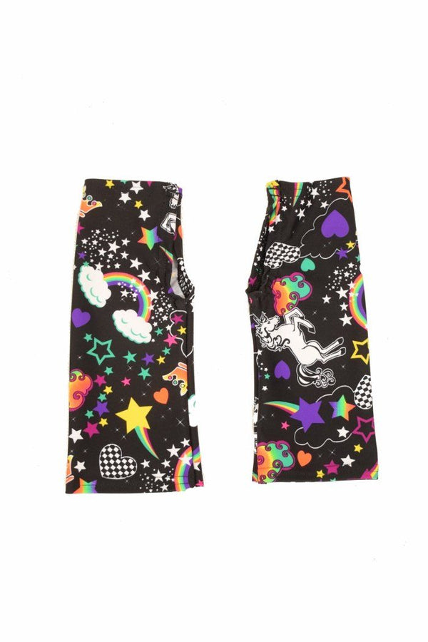 Short Fingerless Gloves in Unicorns & Rainbows - 5