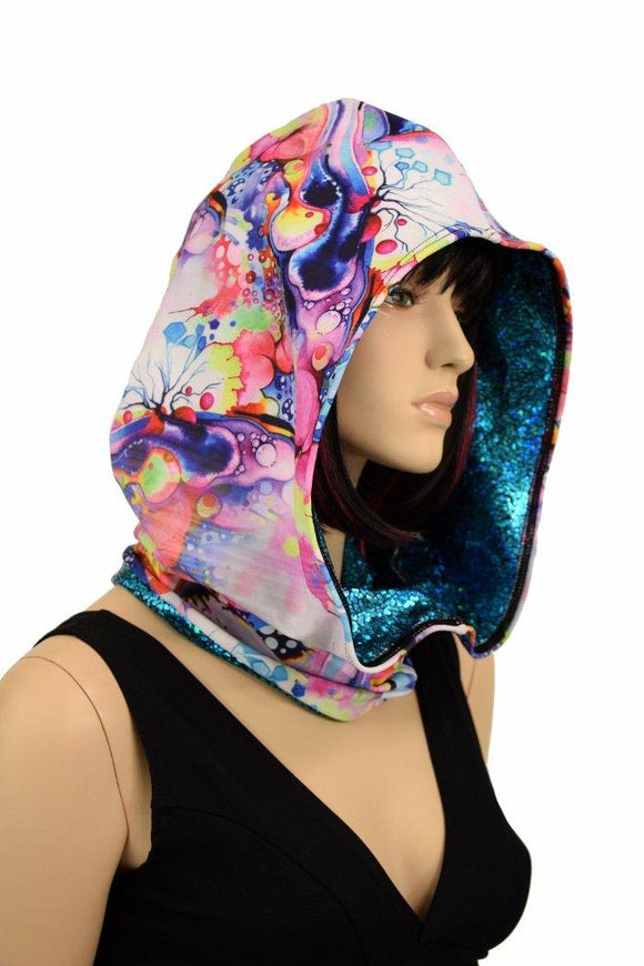 Short Reversible Festival Hood - Coquetry Clothing