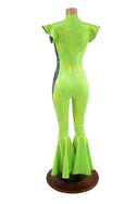 Side Panel Bell Bottom Catsuit - 4