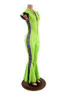 Side Panel Bell Bottom Catsuit - 6