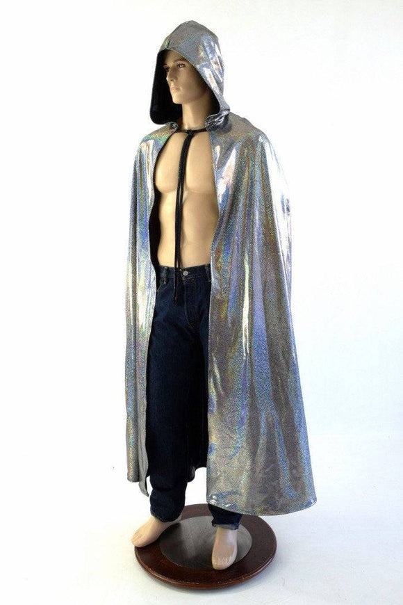 Silver and Black Reversible Cape - Coquetry Clothing