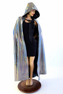 Silver and Black Reversible Cape - Coquetry Clothing