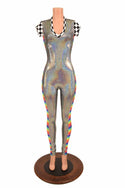 Silver Catsuit with Side Panels - 2