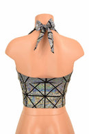 Silver Darted Tie Back "Midi" Halter - Coquetry Clothing
