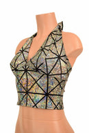 Silver Darted Tie Back "Midi" Halter - Coquetry Clothing